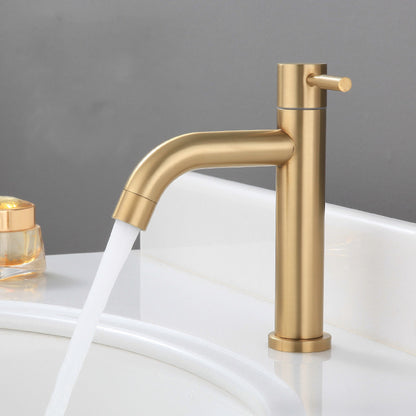 Stainless steel basin faucet