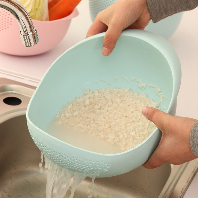 Plastic Rice Washing Bowl with Closed Holes 