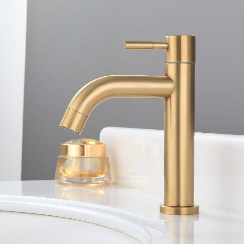 Stainless steel basin faucet