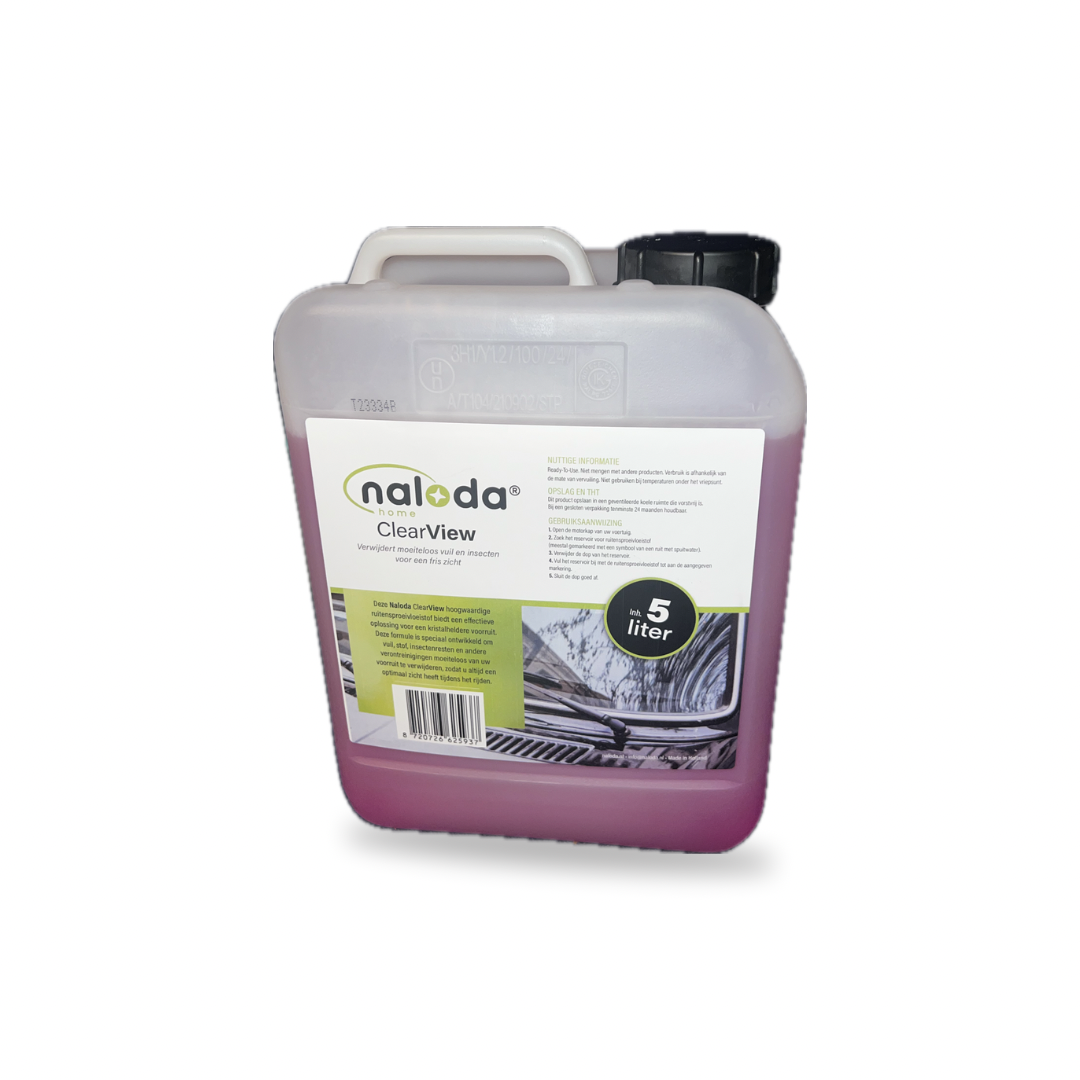 Naloda ClearView | Ruitenvloeistof | Verwijderd vuil en insecten | 5 liter