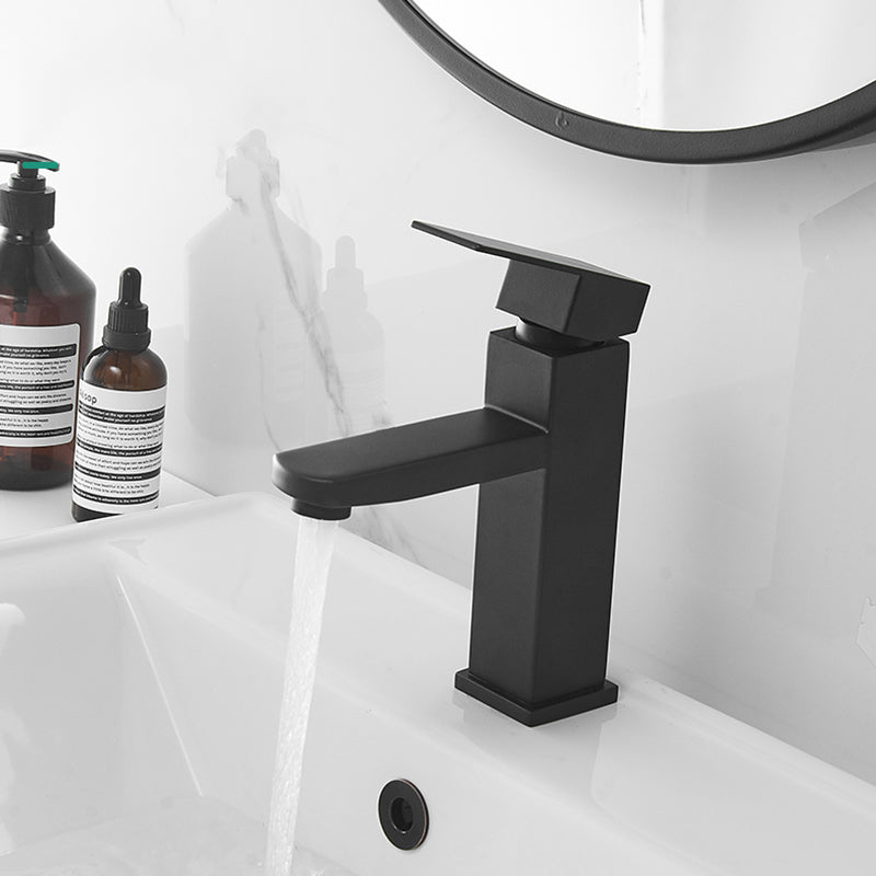 Stainless steel black paint basin faucet