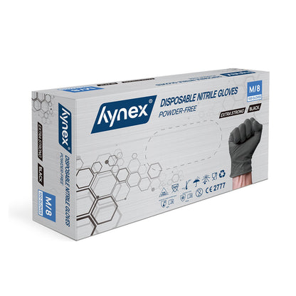 Hynex Nitril Handschoenen : Extra Sterke | Zwart |  100 stuks per doosje